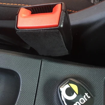 

4pcs Car Seat Buckle Collision-proof Paste Suede Mute Stickers For Smart 451 453 fortwo forfour Interior Accessories