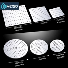 EVERSO 12/10/8/6/4 inch Rainfall Shower Head Stainless Steel Ultra-thin Shower Heads Chrome Finish Round & Square Rain Shower EVERSO 12/10/8/6/4 inch Rainfall Shower Head Stainless Steel Ultra-thin Shower Heads Chrome Finish Round & Square Rain Shower