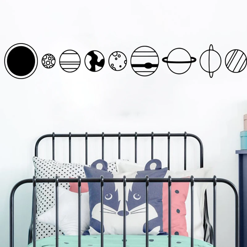 Outer Space Astronaut Wall Sticker Kids Room Bedroom Space