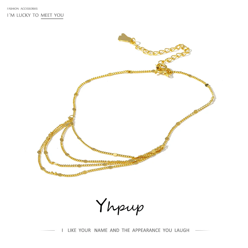 Yhpup Exquisite Women Layered Chain Anklet Barefoot Sandals Foot Jewelry Fashion Gold Metal Foot Anklets 2020 Beach Gift брелок Yhpup Exquisite Women Layered Chain Anklet Barefoot Sandals Foot Jewelry Fashion Gold Metal Foot Anklets 2020 Beach Gift брелок