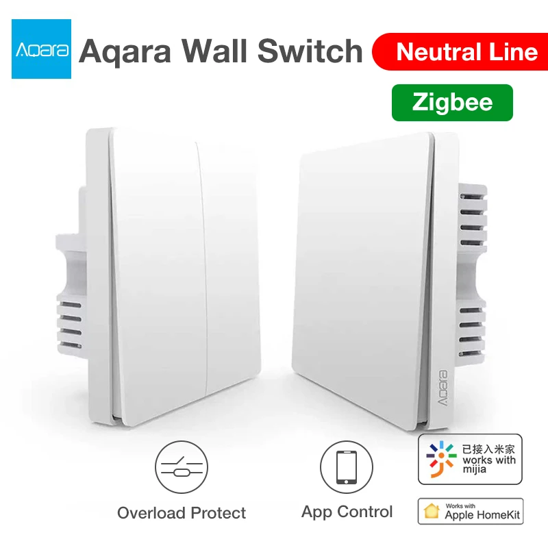 Aqara Smart Wall Switch ZigBee Zero Line Fire Wire Light Remote Control