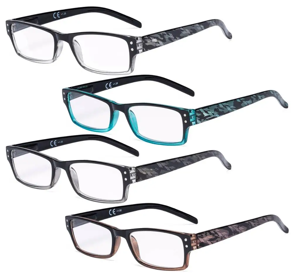 4pcs-Mix R012B Eyekepper очки для чтения, 4 упаковки, модные весенние шарнирные очки для чтения, отличное качество, женские очки для чтения - Цвет оправы: 4pcs-Mix