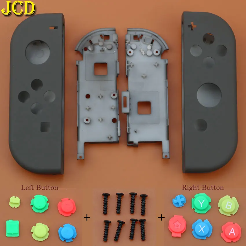 JCD с инструментами корпус оболочка Крышка для переключателя shand NS Joy-Con контроллер защитный чехол W/ABXY Кнопка D-Pad для NX Joy Con - Цвет: M Gray