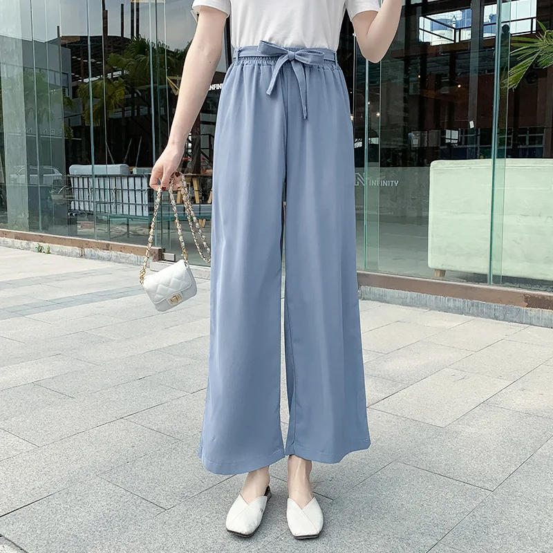

Large Size Dress 2019 Summer New Style Korean-style Loose-Fit Chiffon Dumped Pants Elastic Waist 200