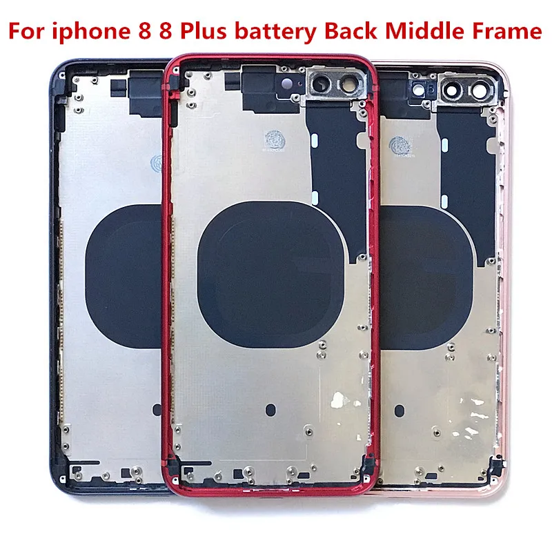 

100%original sused For iphone 8 8G 8 Plus battery Back Middle Frame Full Housing Assembly Battery Cover Door For iphone 8plus