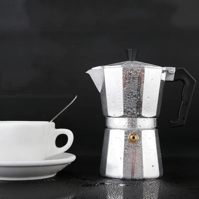 Кофеварка из алюминия Mocha эспрессо гейзерная кофеварка 1cup/2cup/3cup/6cup/9cup/12cup для