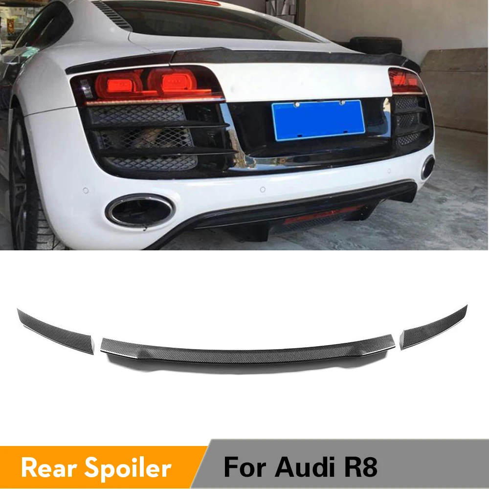 3 шт. спойлер для задней крышки багажника Audi R8 GT V8 V10 2008 2014 Стайлинг автомобиля из