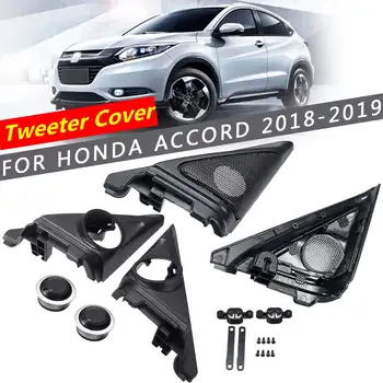 

2pcs Car triangle head tweeter Horns Cover Case Front Door Tweeter Speaker Bezel For Honda For Accord 2018 2019