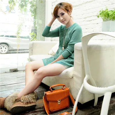 pea green Women's Spring Autumn Knitting Pullovers Sweaters Female Lace Hem O-neck Sweaters - Цвет: pea green