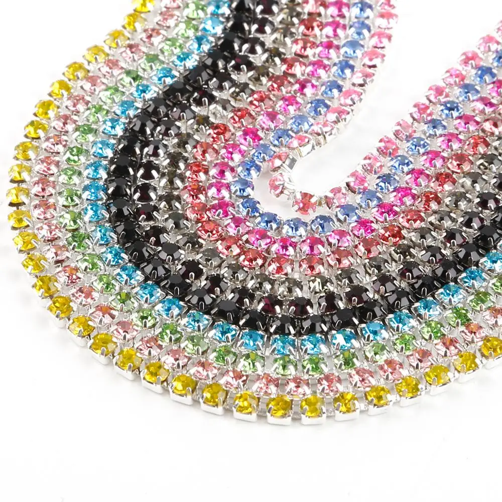 1M Transparent Rhinestone Chain DIY 6