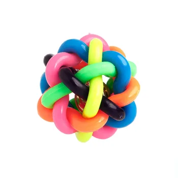 

Multi-color Pet Bell Ball Nobbly Wobbly Rubber Woven Ball Chew Toy For Dogs 6CM