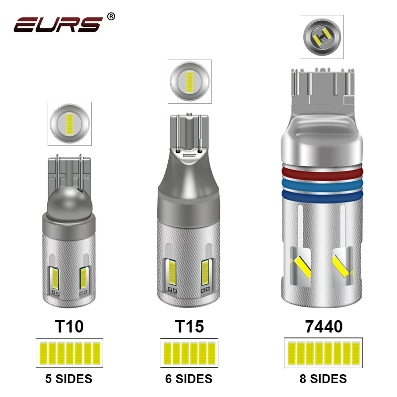 

2pcs T20 7440 LED Canbus Light T10 T15 1156 ba15s LED Bulbs White LED Auto Signal Lamp Brake Reverse Car Light H8 H11 Fog Lights