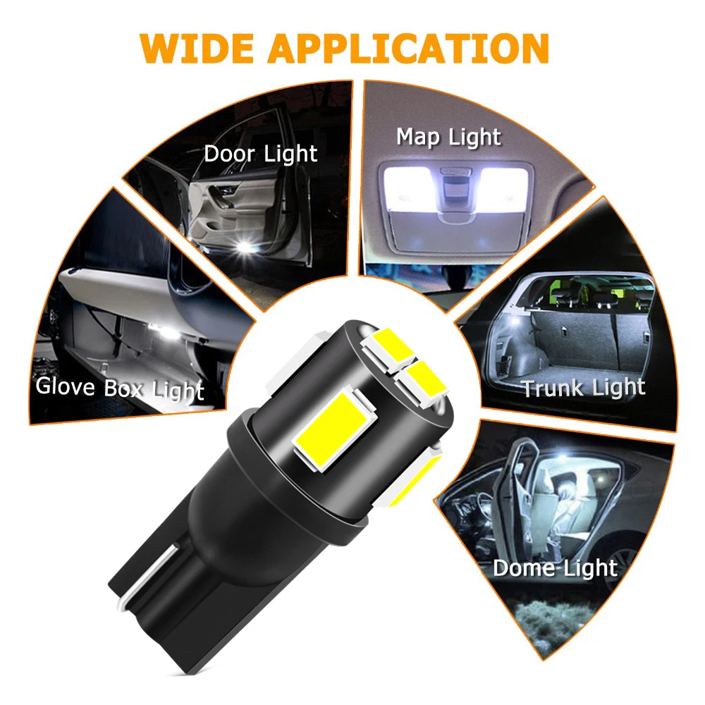 4 шт. T10 LED W5W 194 168 5630 SMD авто Led интерьер свет для mitsubishi lancer asx outlander pajero l200 Samsung QM6