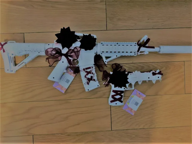 Lolita Gothic Toy Gun Model Cannot Shoot Pink Cute For Girls Cosplay Accessories Decoration Photo Prop Outdoor 6