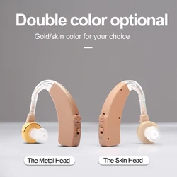 Buy 1 Free 1Cofoe USB Rechargeable Hearing Aid BTE Sound Amplifier Adjustable Hearing Aids for Elderly Hearing Loss Patient Al