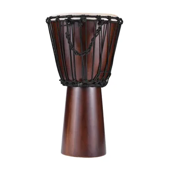 

Professional 10" African Djembe Hand Bongo Drum Percussion Music Instrument Select Hardwood Body Goatskin Head