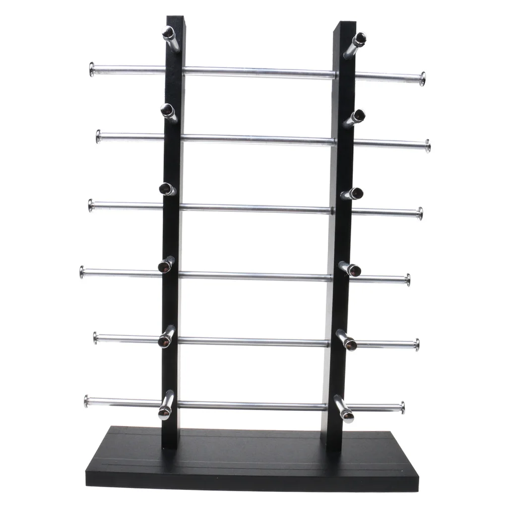 Wood Black Sunglasses Eye Glass Rack Display Stand Storage Holder 3/4/5/6 Tiers