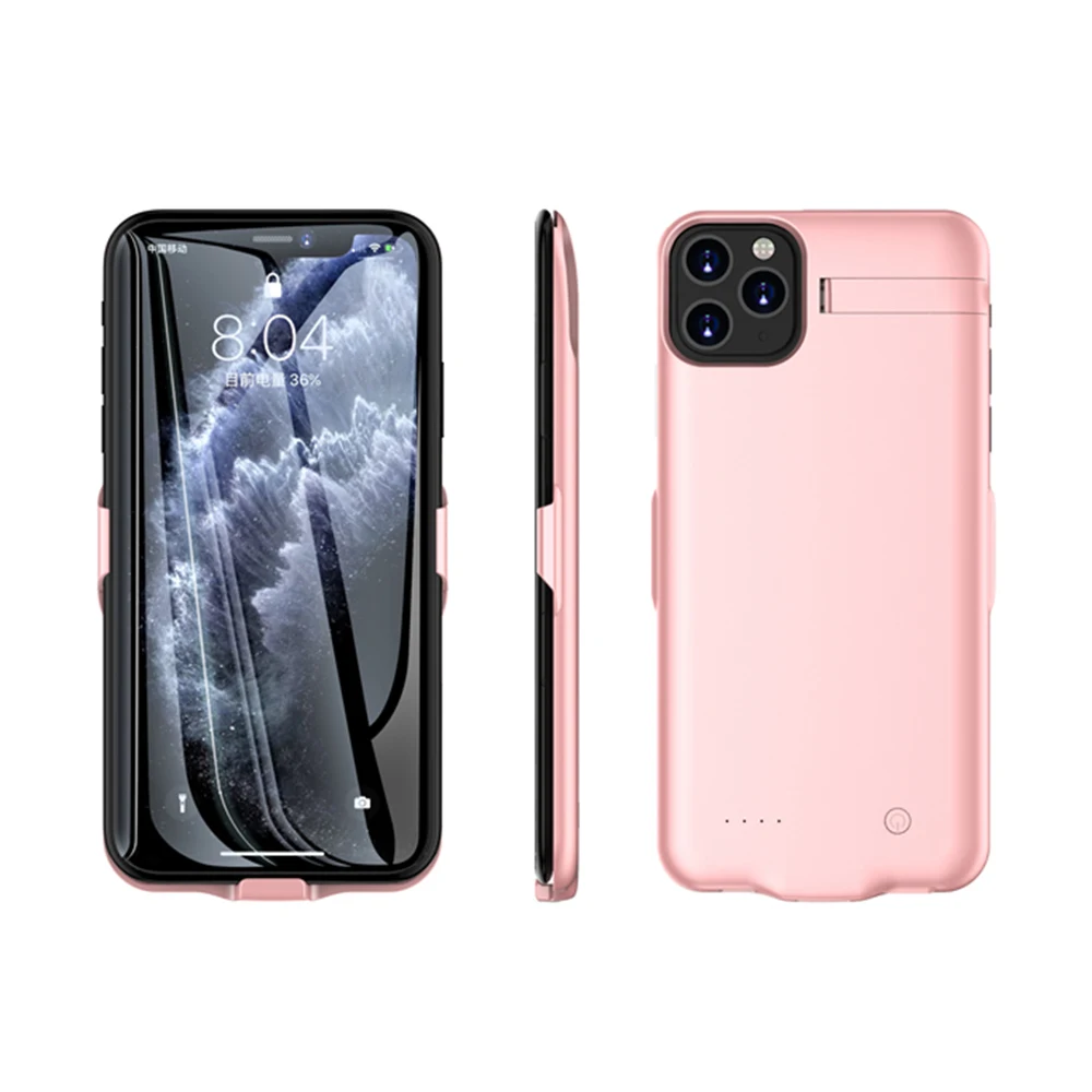Для iPhone 11 11 Pro 11 Pro Max чехол для зарядного устройства 6000 мАч внешний резервный внешний аккумулятор чехол для аккумулятора с подставкой Чехол для телефона - Цвет: For iPhone 11Pro Max