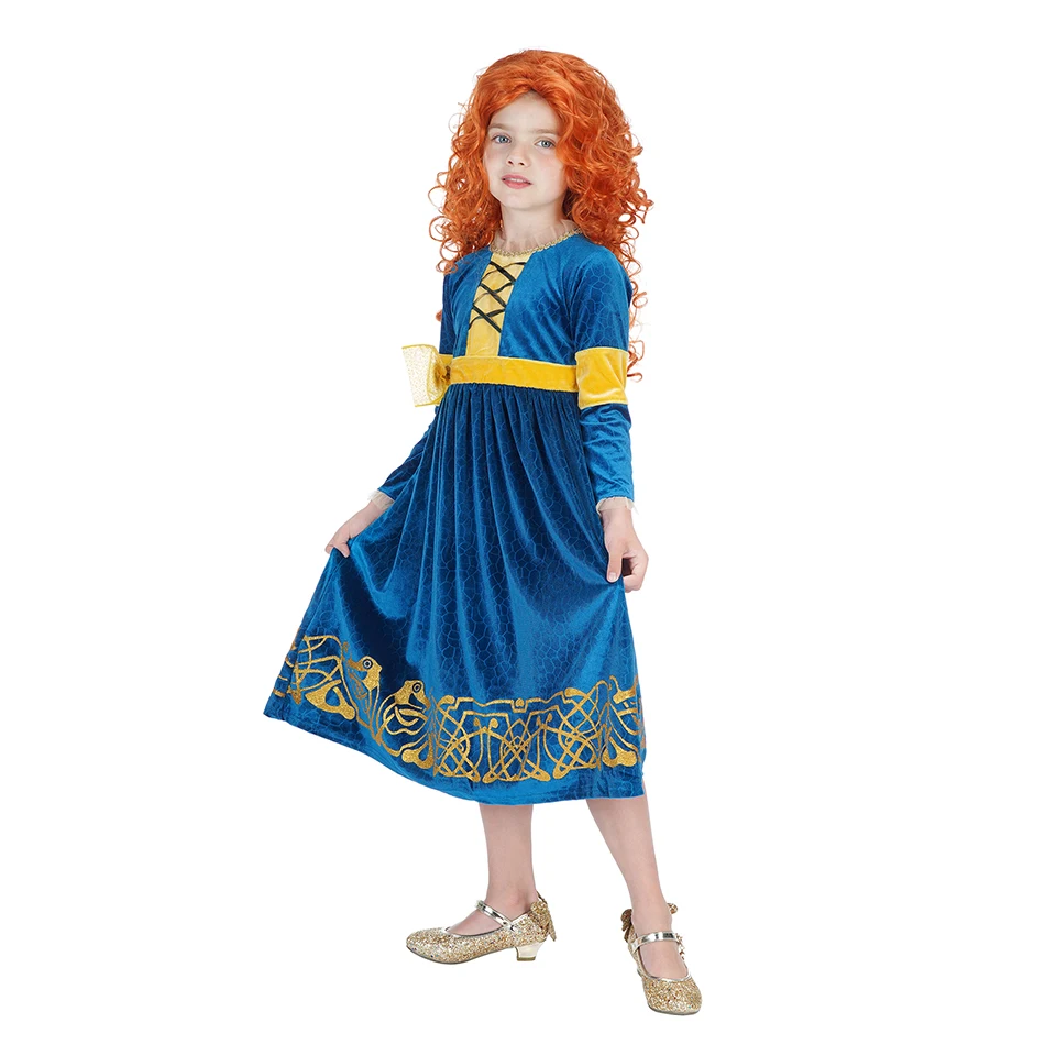 Платье принцессы храбрости для девушек женское платье косплея детская одежда на