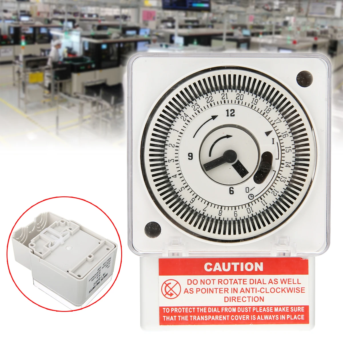 

1pc 24 Hour Mechanical Immersion Heater Timer With LED Indicator 15 Minute Timing Intervals Switch Socket Box Timer Relays