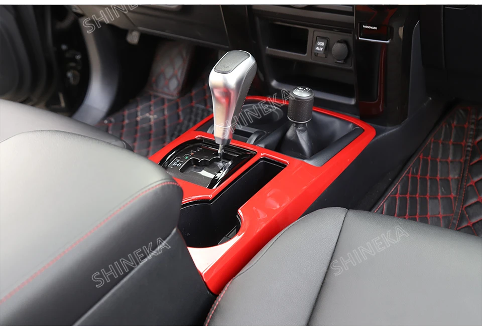 SHINEKA Автомобильный интерьер наклейки для Toyota 4runner 2010+ Шестерни переключения Панель украшения рамки отделкой наклейки для Toyota 4runner