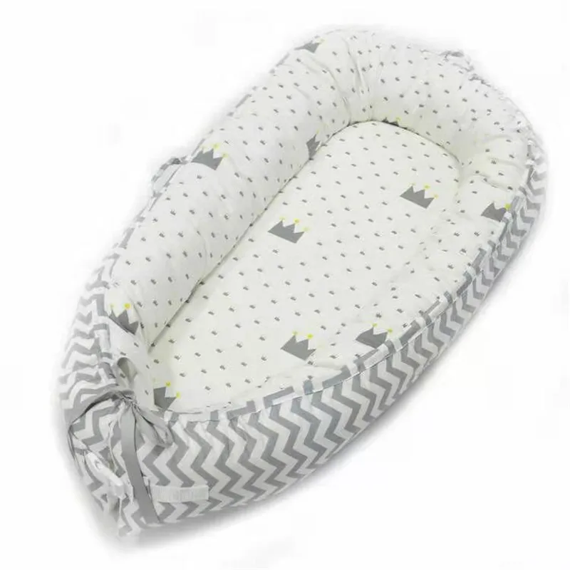 Портативная спальная кровать для новорожденных, съемная хлопковая Защитная Подушка-гнездо, Детская матка, бионическая кроватка, детская кроватка для путешествий