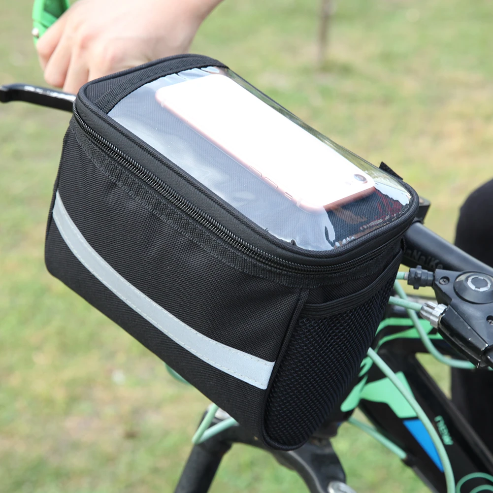 Electric Scooter Front Frame Handlebar Storage Bag Waterproof Carrying Panniers 