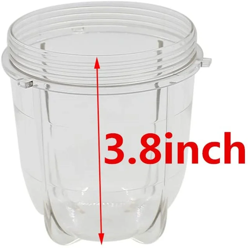 2Pack Replacement Parts Blender Cups With Lids Accessory Compatible With Magic Bullet 250W MB1001 Blender