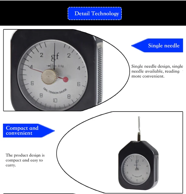 Tensiómetro medidor de tensión de Dial 0,3n, tensiómetro de puntero único  (ATN-0.3-1) - AliExpress