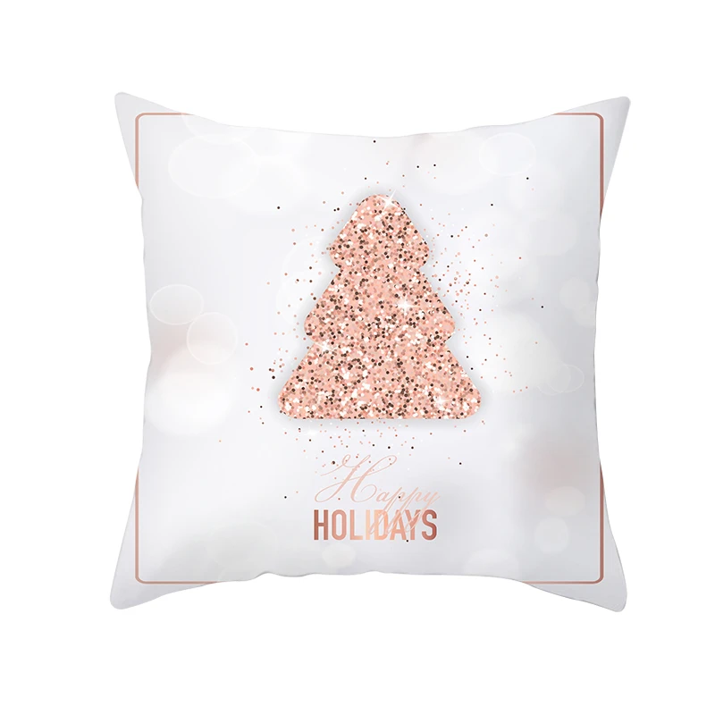 Белая Подушка со снежным узором, наволочки, подарок на год, наволочки для домашнего дивана, декоративные рождественские наволочки 45*45 см - Цвет: PC11993