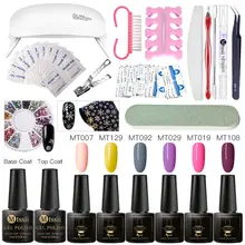 Nail Set 6W UV LED Lamp For Manicure with Gel Nail Polish Set Kit Soak Off Gel Varnish For Nail Art Set Dryer Machine Tools(China)