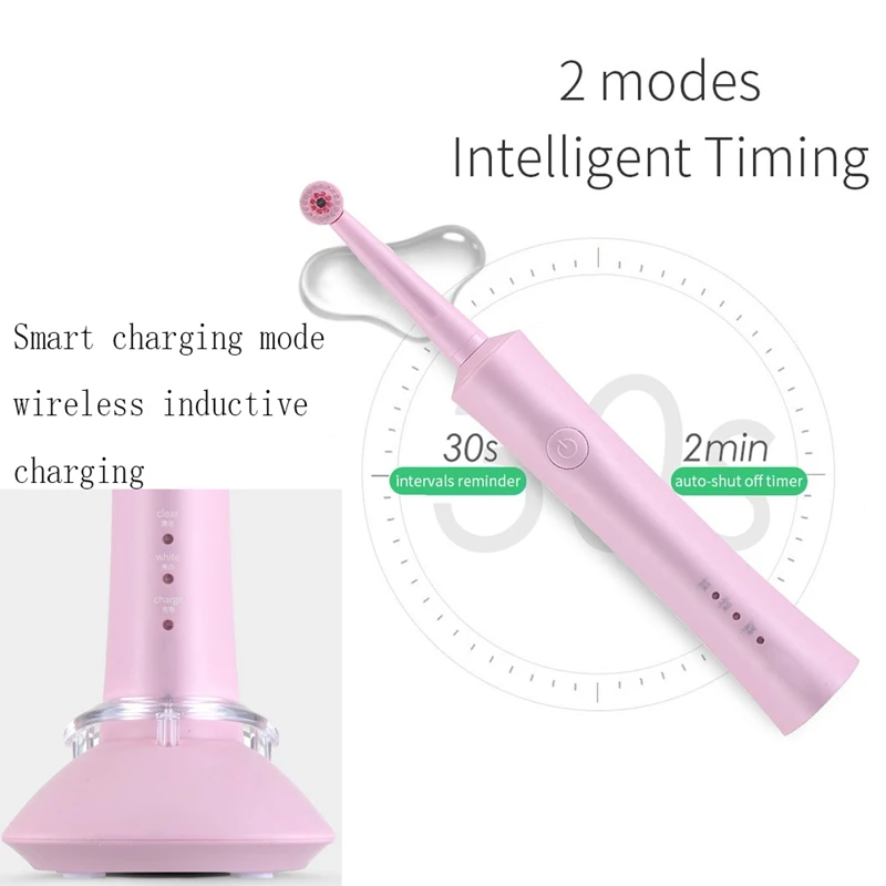 Electric Toothbrush Ultrasonic Rechargeable Rotating Toothbrush Oral Tooth Cleaning Tool with Replacement Toothbrush Head(Black) Electric Toothbrush Ultrasonic Rechargeable Rotating Toothbrush Oral Tooth Cleaning Tool with Replacement Toothbrush Head(Black)
