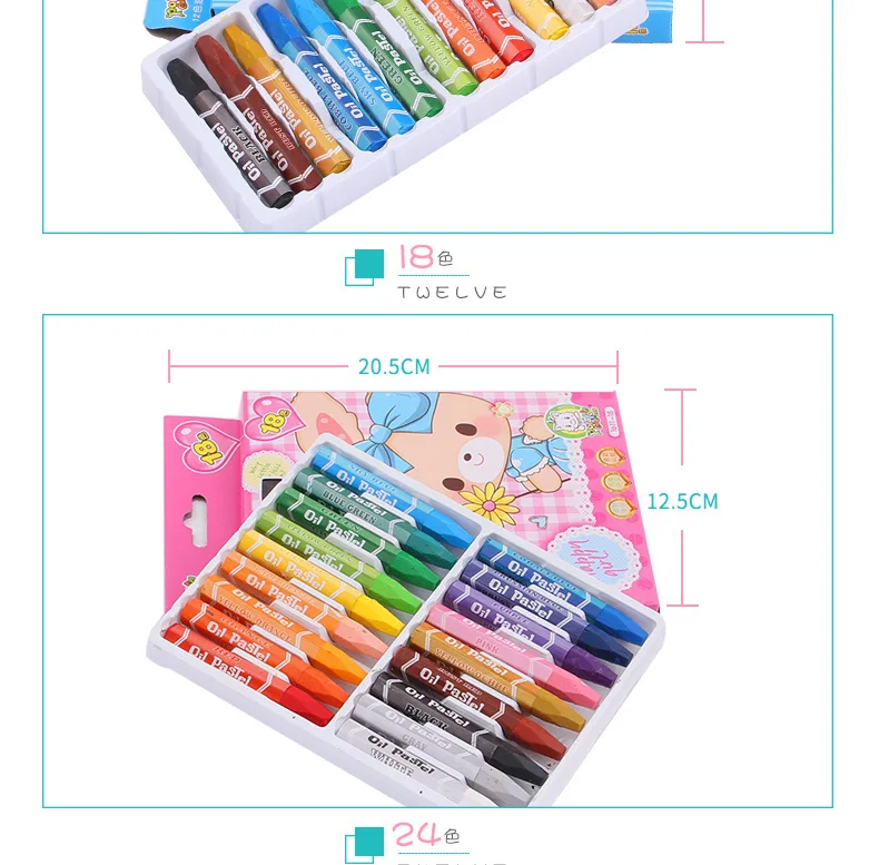 Hot Sales Creative-Children Crayon Environmentally Friendly Crayon Students Fine Art Graffiti Drawing Pen Oil Painting Pen Custo