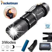 

Super Bright LED Flashlight Waterproof L2 Q5 T6 Mini Torch Adjustable Focus Zoom Flash Light Lamp Use 14500 / 18650 Battery