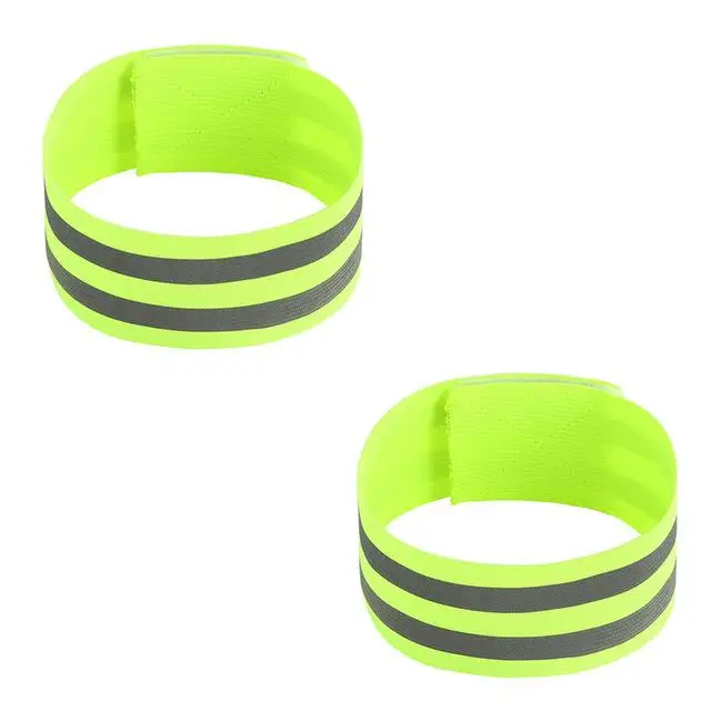 2Pcs Reflektierende Band Reflektoren für Kinder Erwachsene Elastische  Armband Straps Bands Sicherheit Sicherheit für Nacht Radfahren Laufen