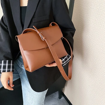 

Fashion Simple Crossbody Bags For Women 2020 New Qulaity PU Leather Shoulder Messenger Bags Lady Travel Handbags And Purses #35