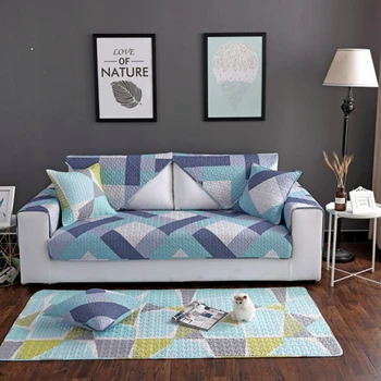

geometric prints cotton couch covers four season anti-dirty sofa mat for furniture home textile forros para muebles sala DDW018