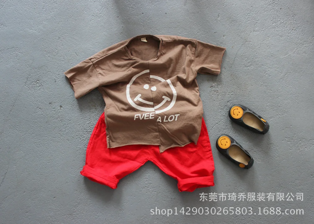 

Forest Map Children Cotton Linen Capris Thin Bright Red Baggy Pants