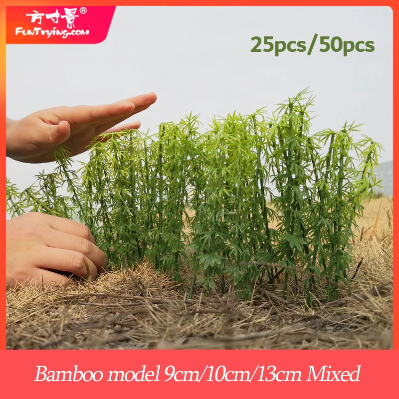 P Prettyia Kit de Plásticas Árboles de Paisaje Modelos de Bamboo Trees para Tren Ferrocarril Decoracion 