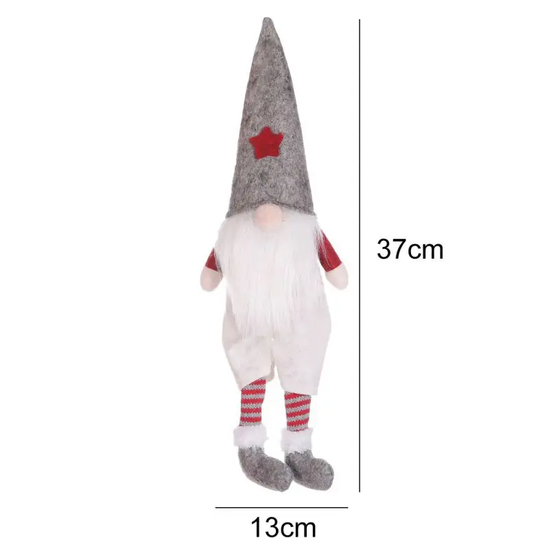 Различные Стили ручной работы, Шведский Рождественский Санта гном, плюшевые куклы, праздничные фигурки, игрушки, рождественские украшения для дома - Цвет: Gray 37x13cm Boy