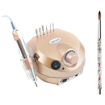 

1pcs Electric Nail Drill Apparatus Machine for Gel Remover Milling Drill Eu Plug & 1Pcs Sable Acrylic Nail Brush 12