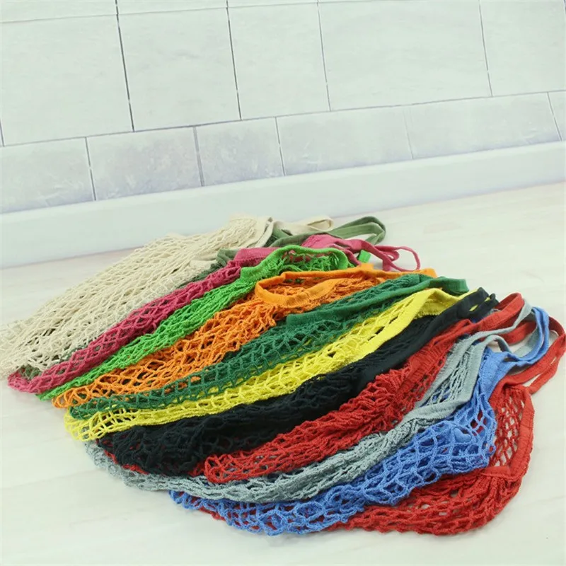 Eco-Friendly Reusable Cotton Mesh Grocery Tote Bag