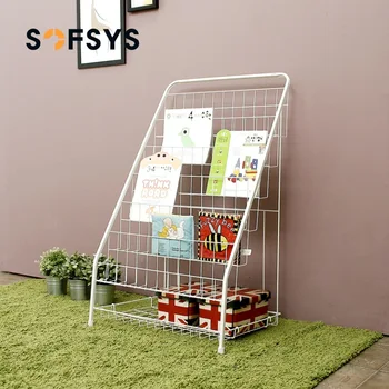 

Wrought Iron Bookshelf Children Picture Bookshelf Storage Holders Rack 6 Layer Bookshelf Kindergarten Display Library Bookshelf
