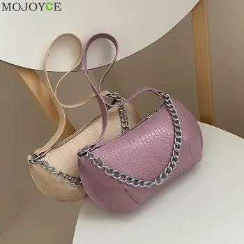 

Fashion Exquisite Shopping Bag Retro Casual Women Totes Shoulder Bags Female Leather Solid Color Chain Handbag