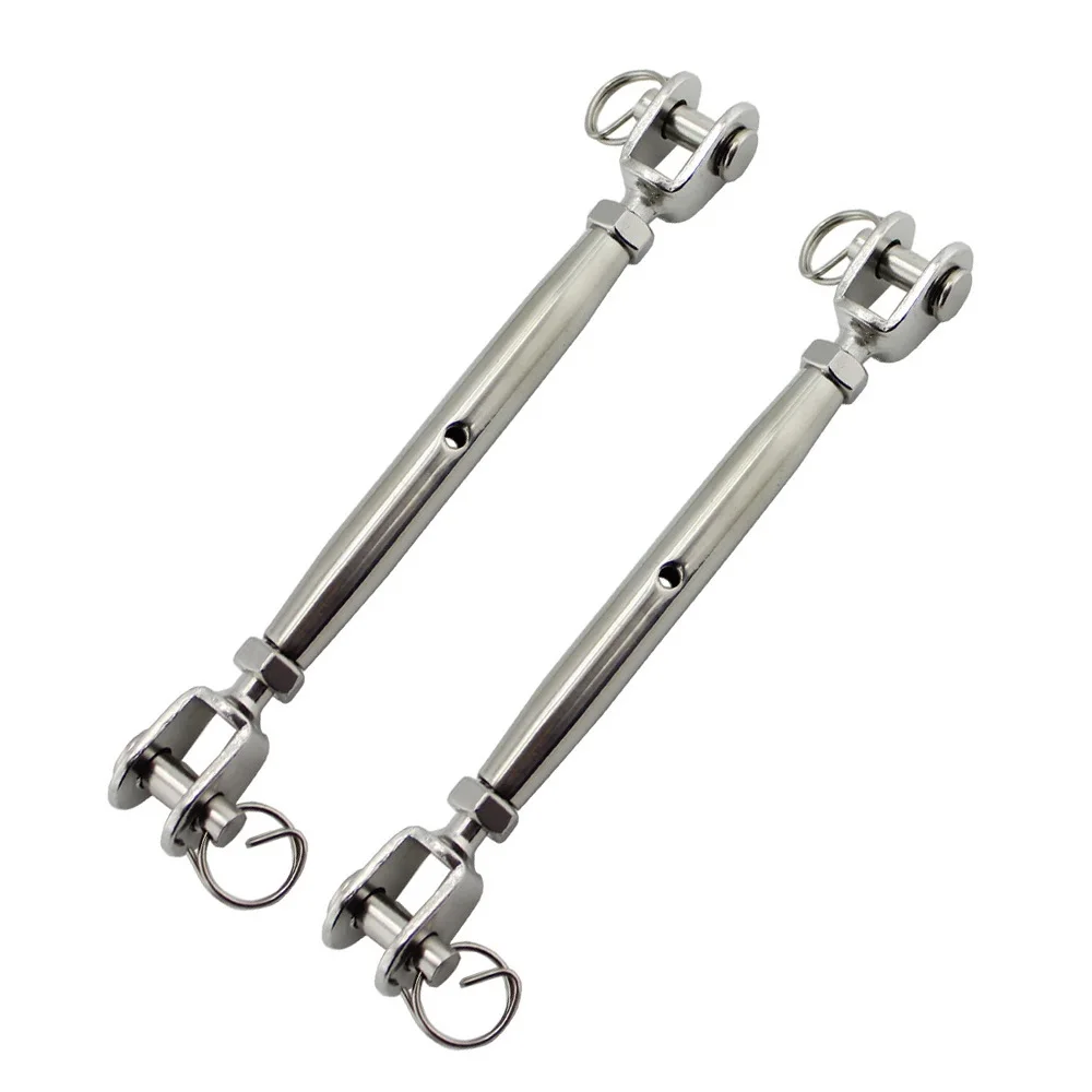 

2PCS 316 Stainless Steel European Closed Body Swage Turnbuckle M5 M6 M8 Heavy Duty Stainless Turn buckle