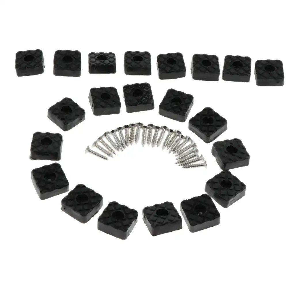 20pcs 22x22x9mm Non Skid Furniture Pads Chair Table Cabinet Rubber