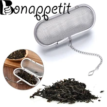 1 шт. многоразовый сетчатый фильтр для чая из нержавеющей стали, фильтр чайных листьев, подвесной безопасный диффузор для специй, чайная посуда для заварки чая, кухонный гаджет