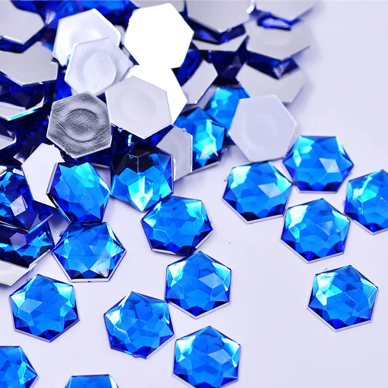 JUNAO12mm-Blue-Crystal-Flatback-Rhinestones-Hexagonal-Beads-Acrylic-Stones-and-Crystals-Non-Sewing-Glue-On-Strass (1)