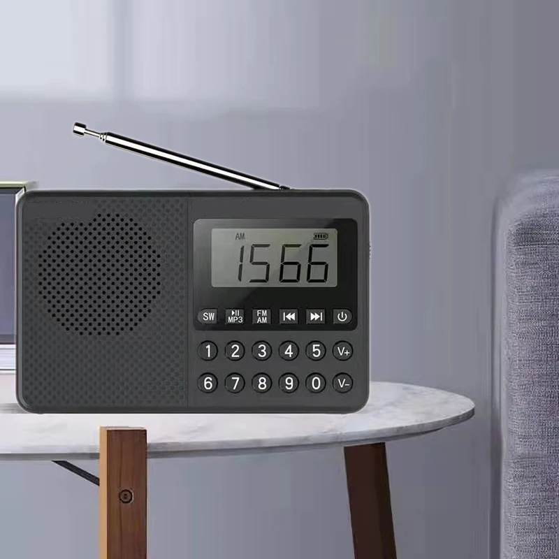 Портативный FM/AM/SW радио медиа динамик MP3 музыкальный плеер Поддержка tf карты с