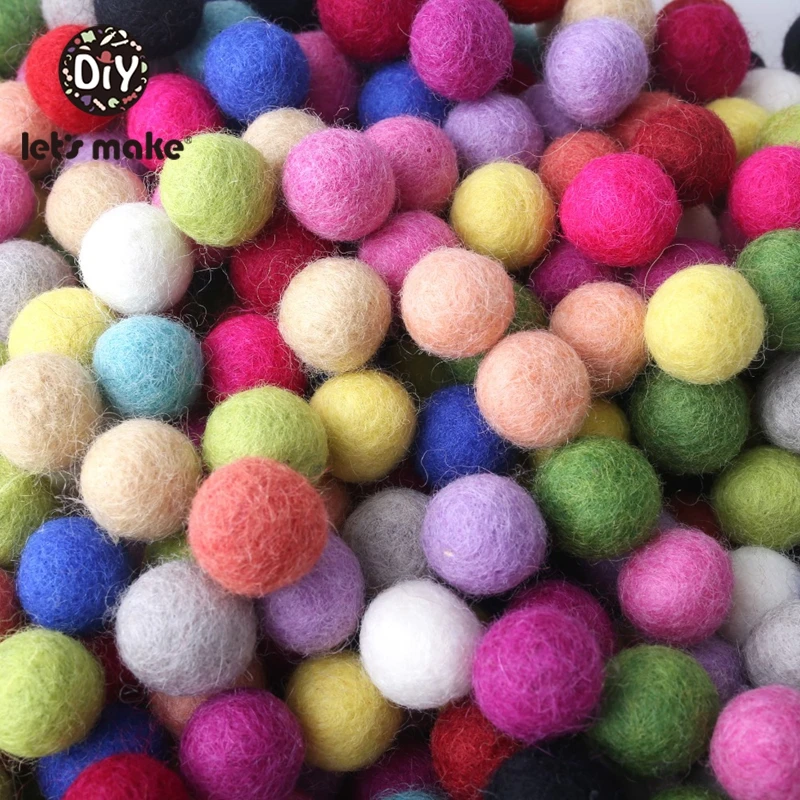 10 wool felt balls ROYAL BLUE 20mm round DIY baby garland mobile nursery decor 